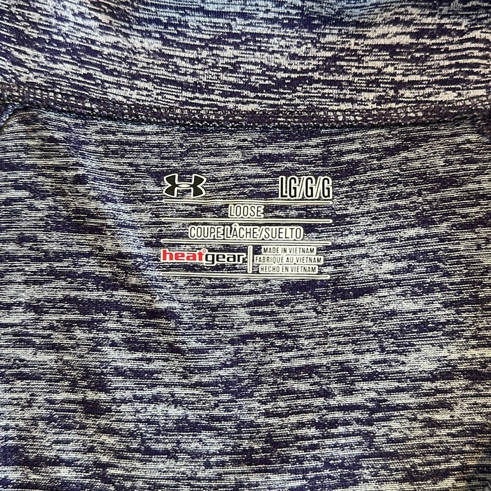 Under Armour Purple Heather Quarter-Zip Pullover Large - Picture 3 of 3